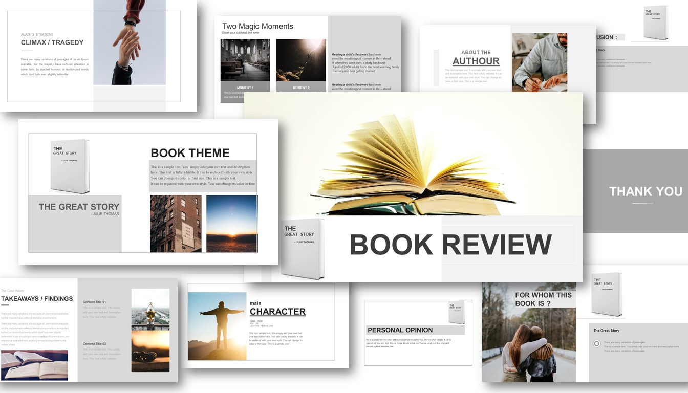 Book Review PowerPoint Template - Amazing Slides