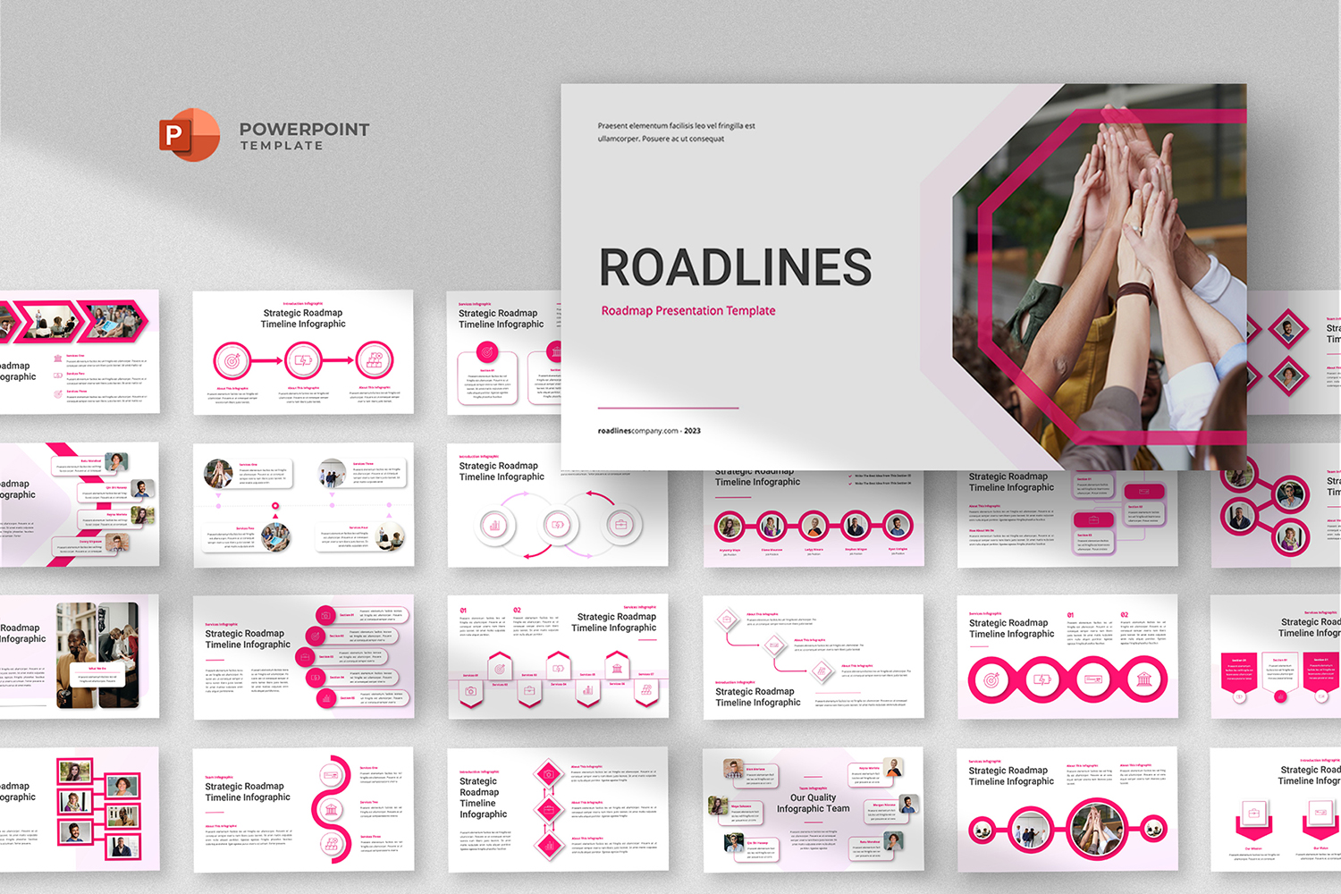 Roadlines - Project Roadmap Powerpoint Template