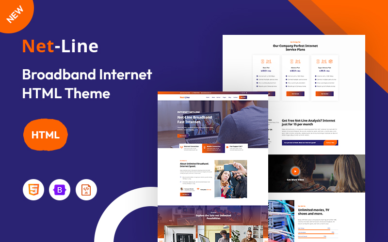 Netline – Broadband Internet Responsive Website Template