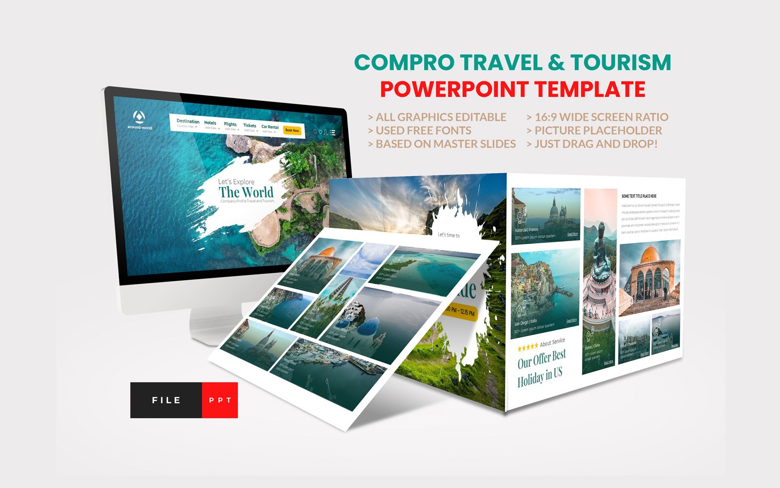 Company Profile Travel and Tourism Powerpoint Template