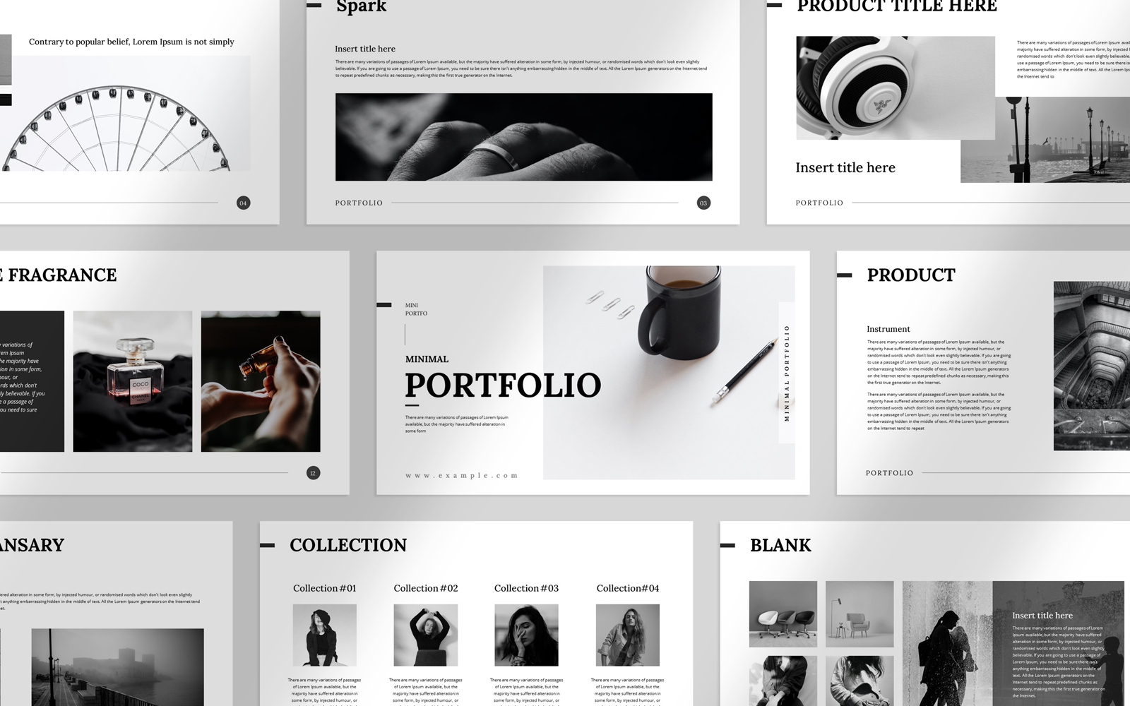 Clean Minimal Portfolio Presentation Layout