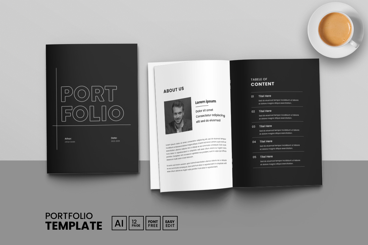 Minimal Design Portfolio Template, Brand Guidelines Layout