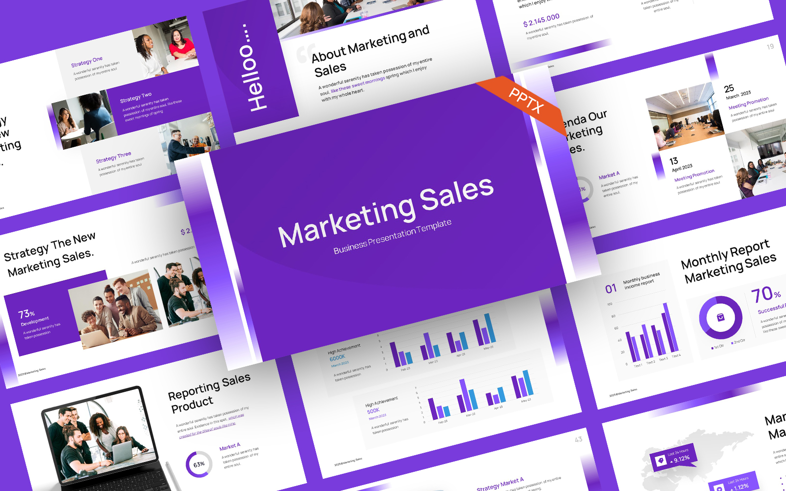 Marketing Sales Business PowerPoint Template