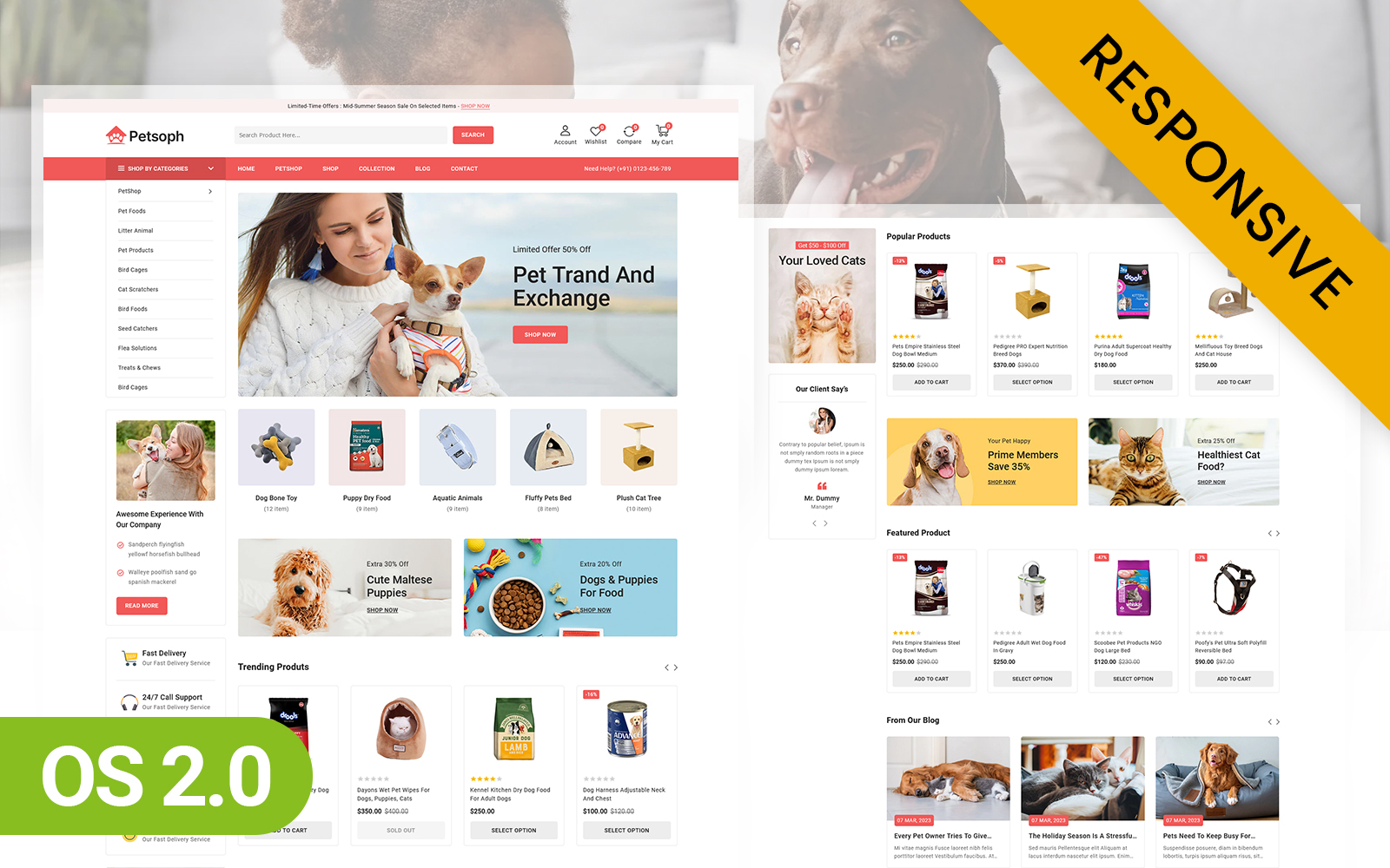 Petsoph - Pet Food and Accessories Store Shopify 2.0 Responsive Theme