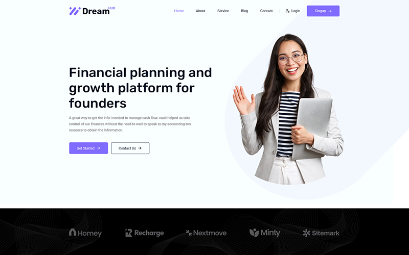 DreamHub Finance and Business HTML5 Template