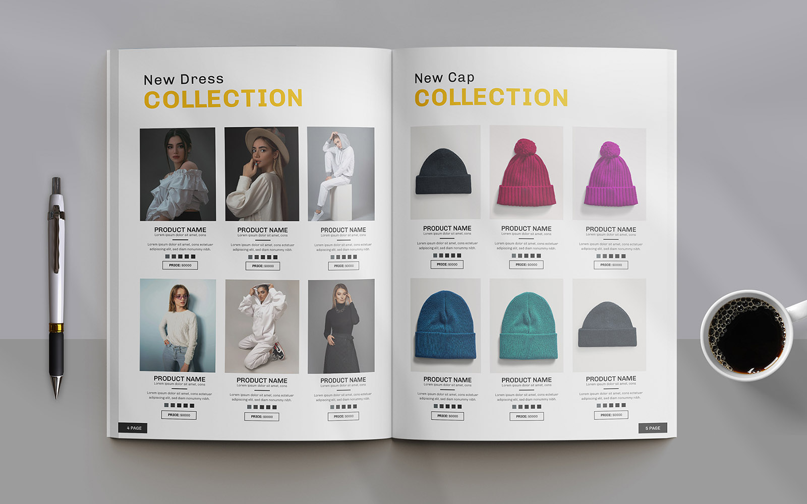 Clothing Product Catalog or catalog template