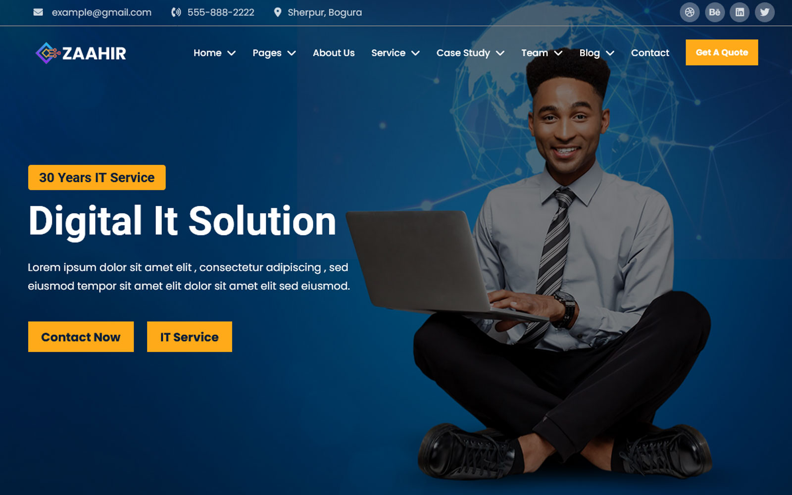 Zaahir -  IT Solution & Technology Business Service Website Template