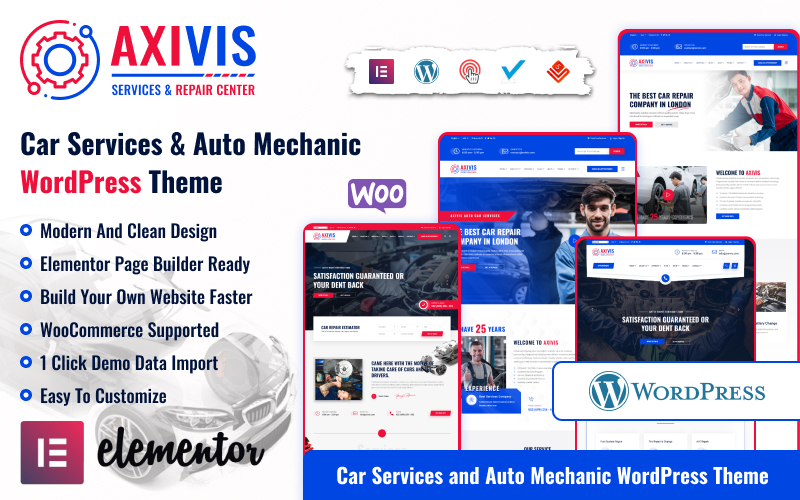Axivis - Car Services and Auto Mechanic WordPress Theme