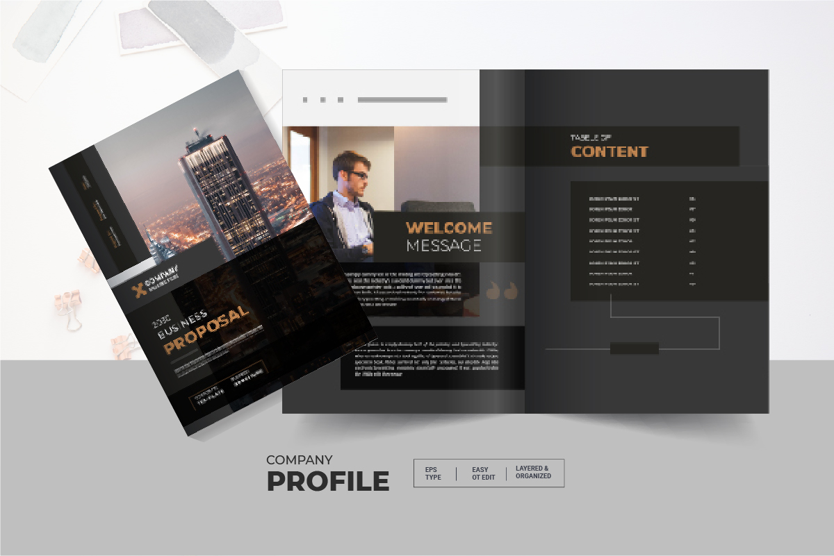 Company profile multipurpose business brochure template