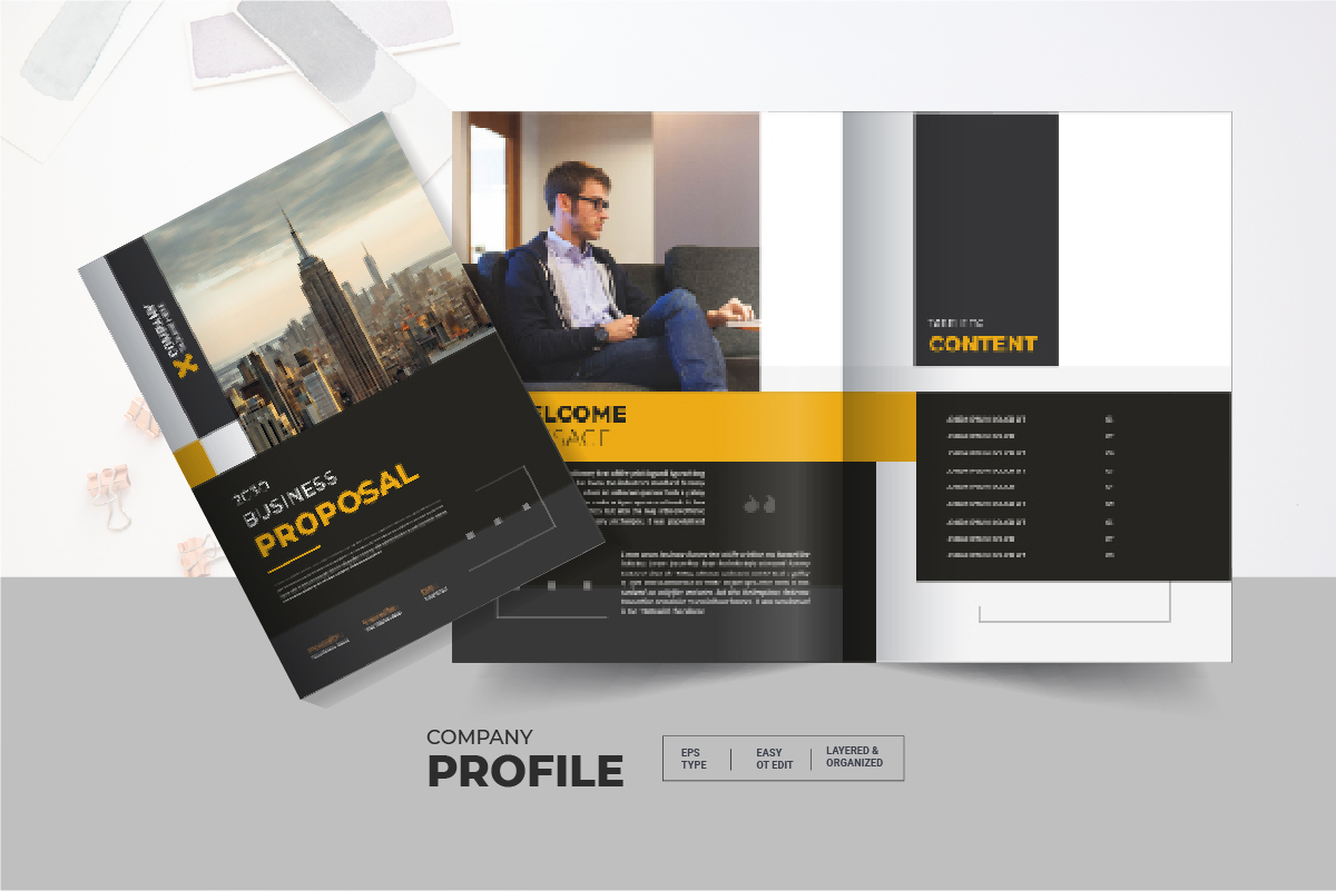 Professional Company Profile Template vector