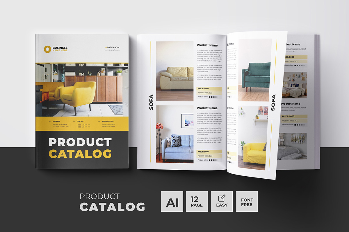 Furniture Catalog or catalog template