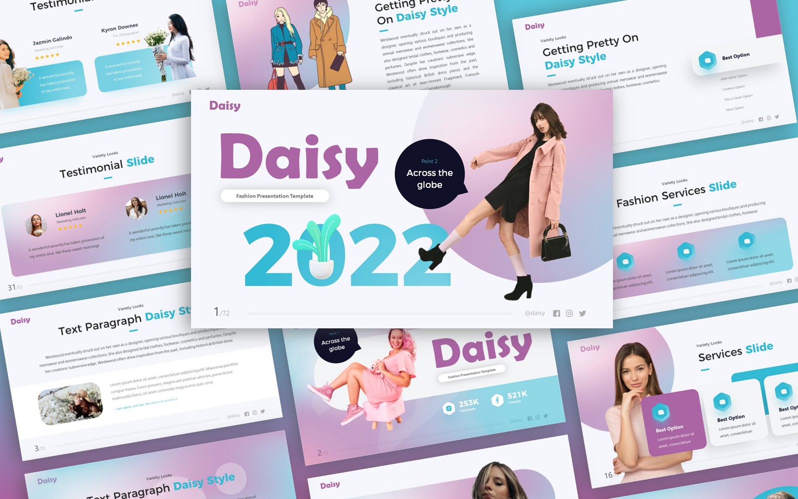 Daisy Fashion Multipurpose PowerPoint Template