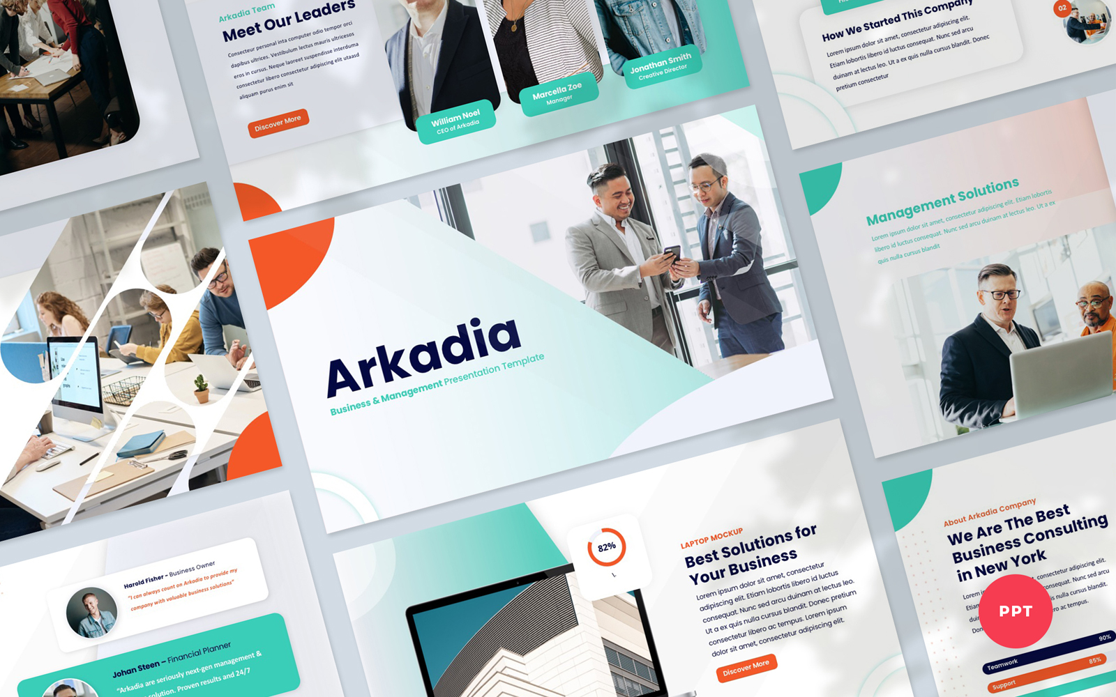 Arkadia - Business and Management Presentation PowerPoint Template