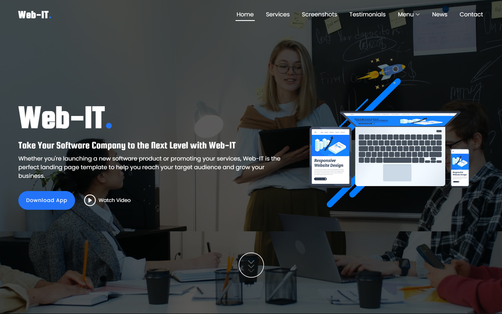 Web-IT Software Company Landing Page Template