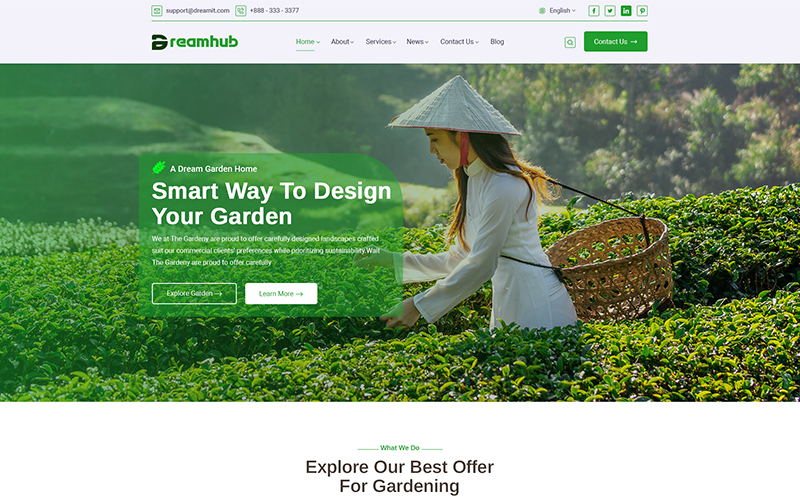 DreamHub Gardening HTML5 Template