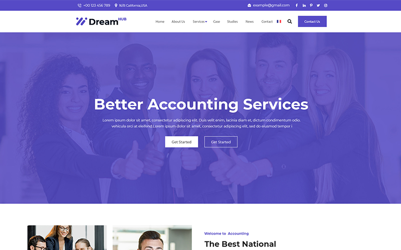 DreamHub Accounting and Management HTML5 Template