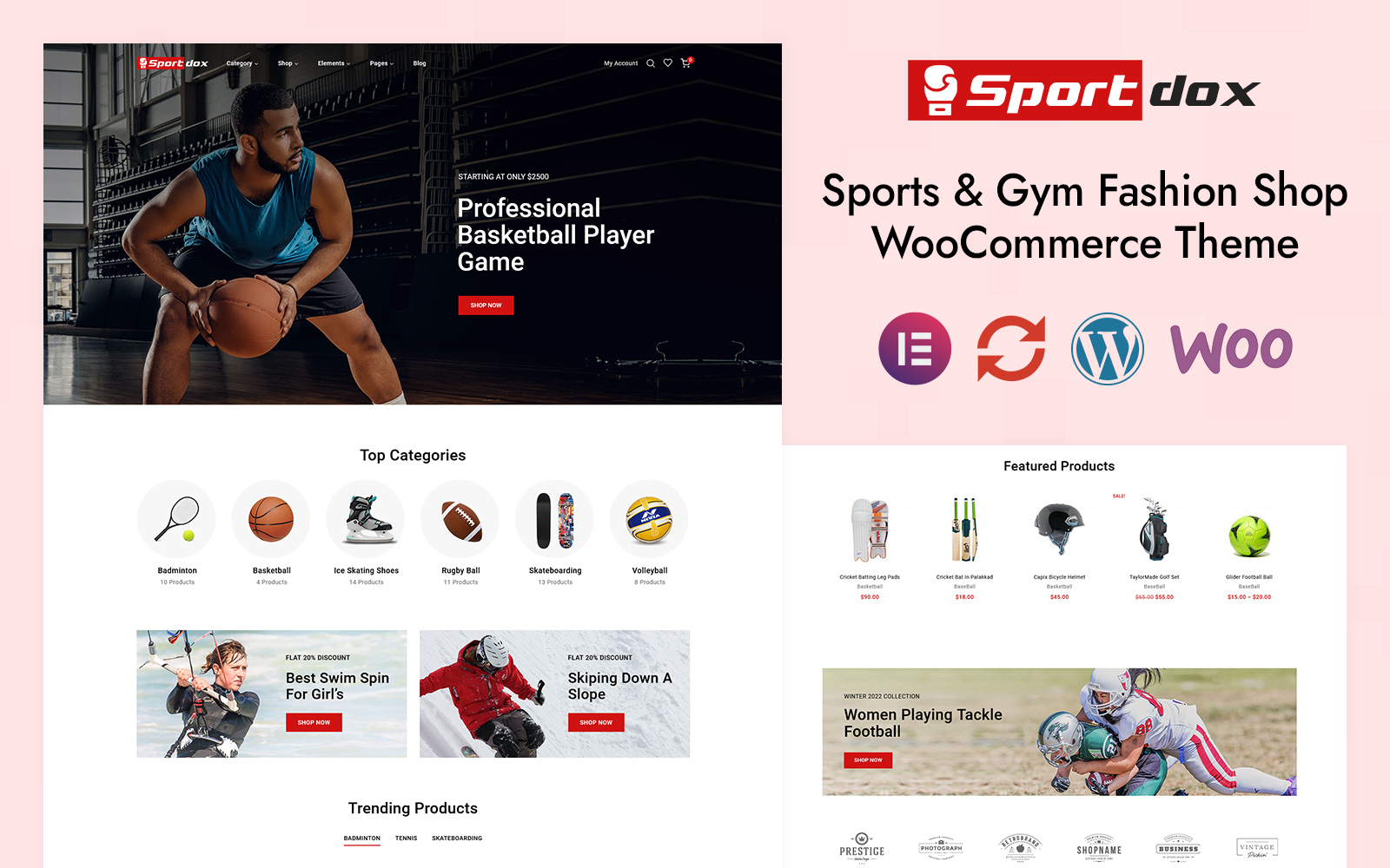 Sportdox - Sport, Fitness & Gym Store Elementor WooCommerce Responsive Theme