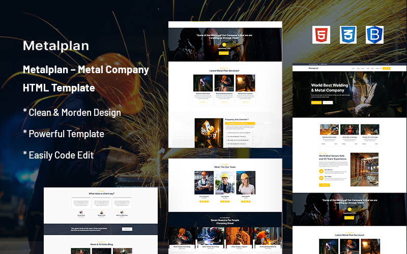 Metalplan – Metal Company Website Template