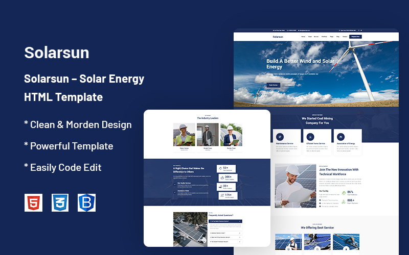 Solarsun – Solar Energy Website Template