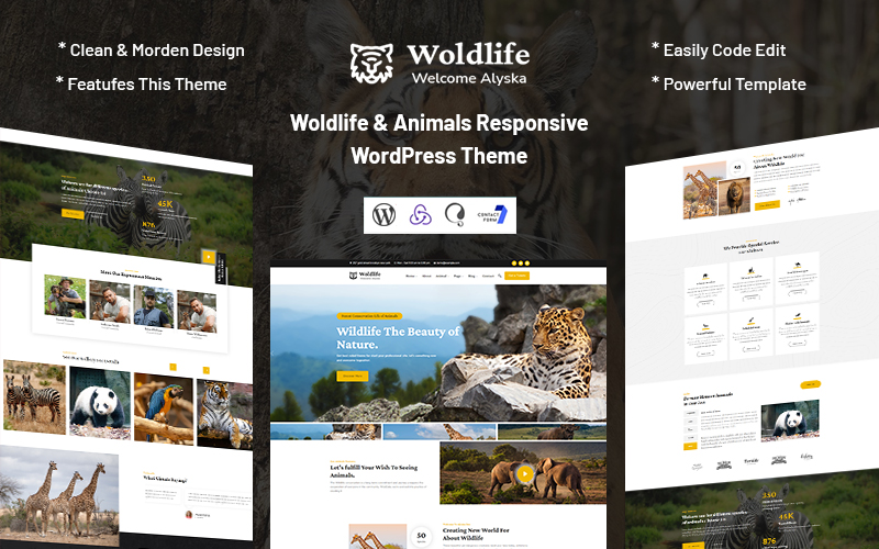 Woldlife - Animals Responsive WordPress Theme