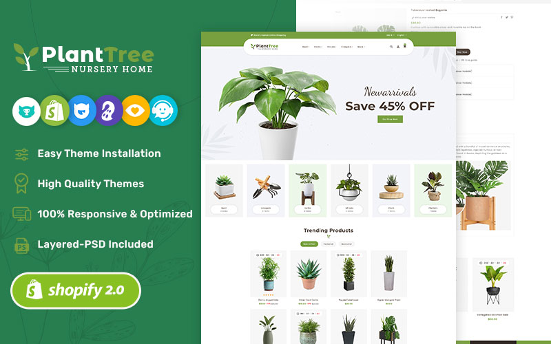 Plant Tree -  Plants, Nursery & Houseplants Shopify OS2.0 Multipurpose Theme