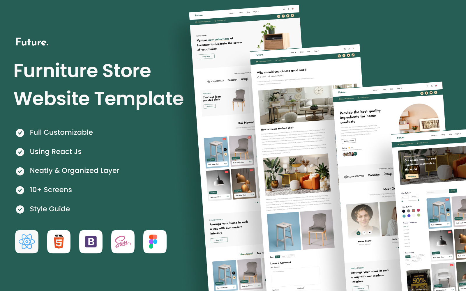 Future - Website Template React for Furniture Store