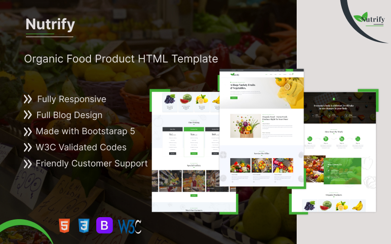 Nutrify - Organic Food Products HTML Template