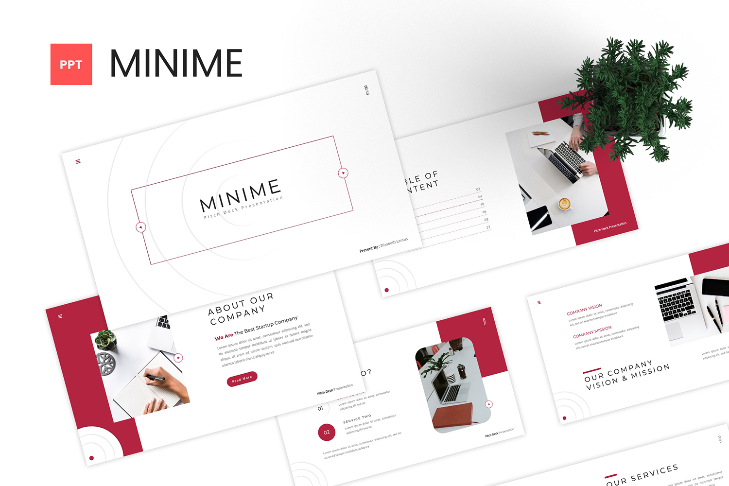 Minime - Pitch Deck Powerpoint Template