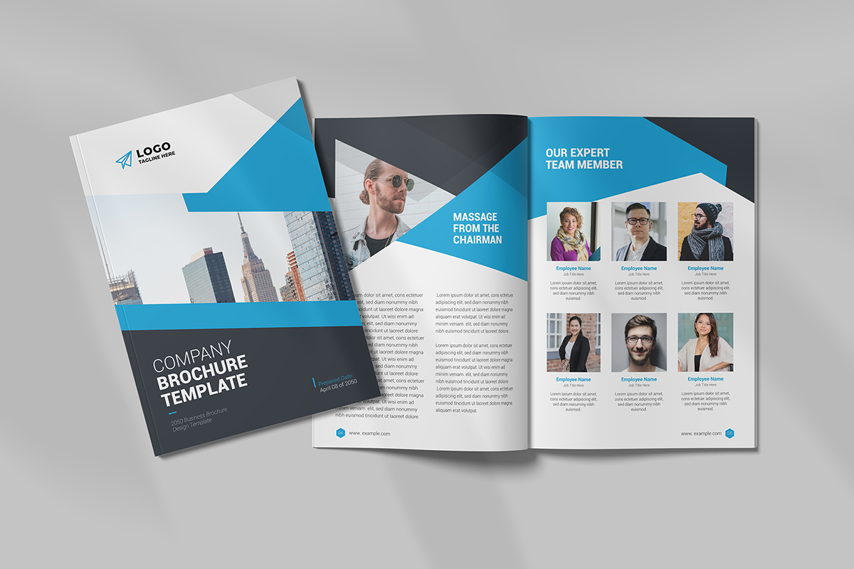 Brochure template layout design and corporate minimal multipage business brochure template design