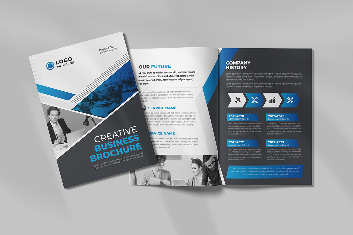 Brochure and corporate brochure editable template layout, company profile template design.