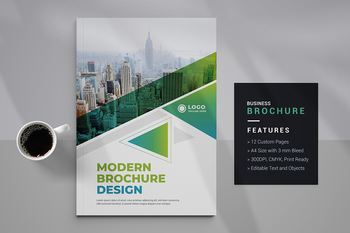 Business brochure template and 12 page brochure editable template.
