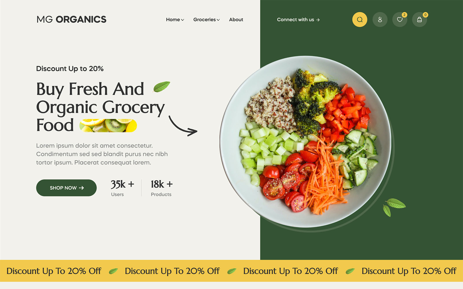 MG Organics - Grocery Store eCommerce Website HTML Template
