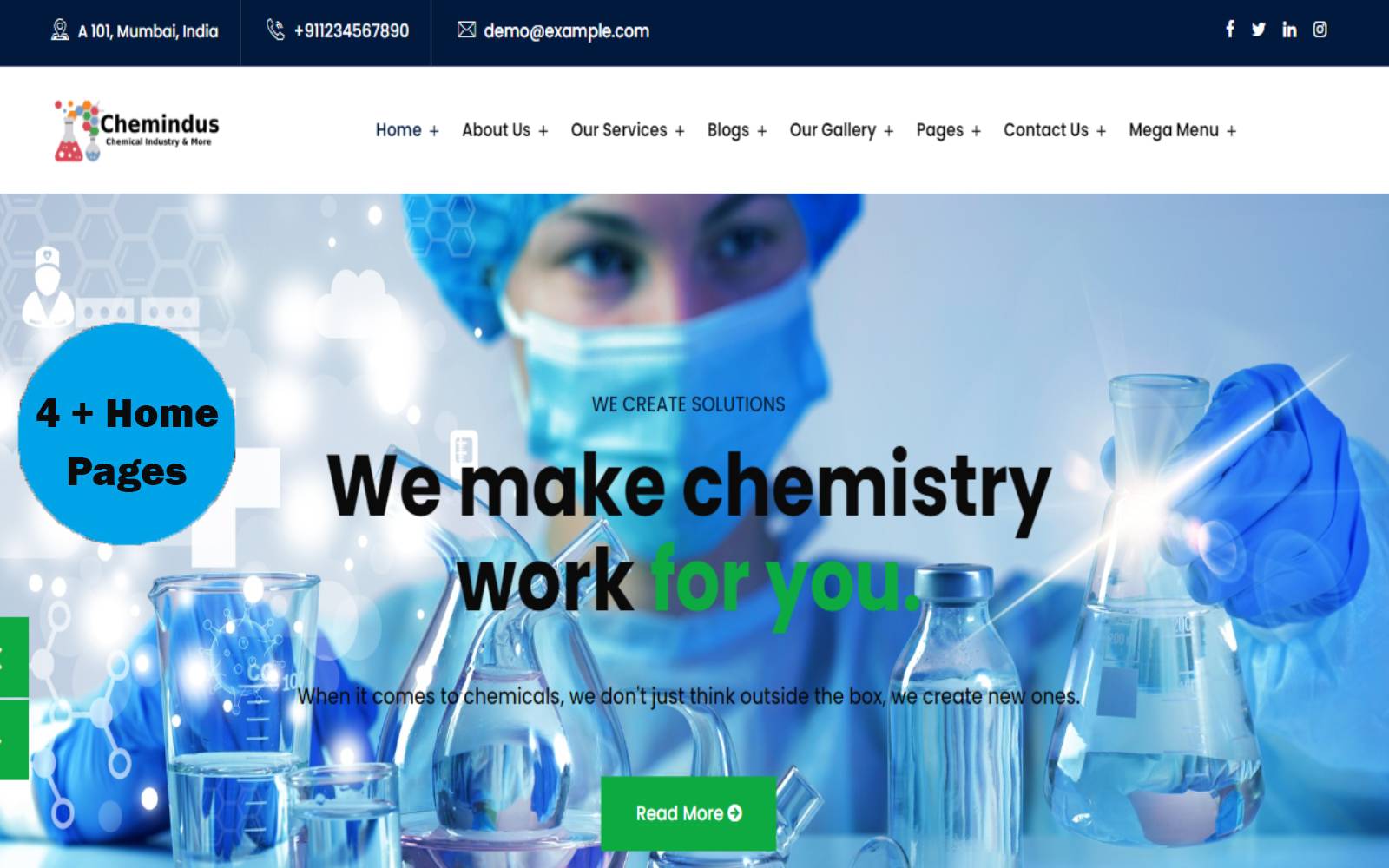 Chemindus - Industrial Responsive HTML Template