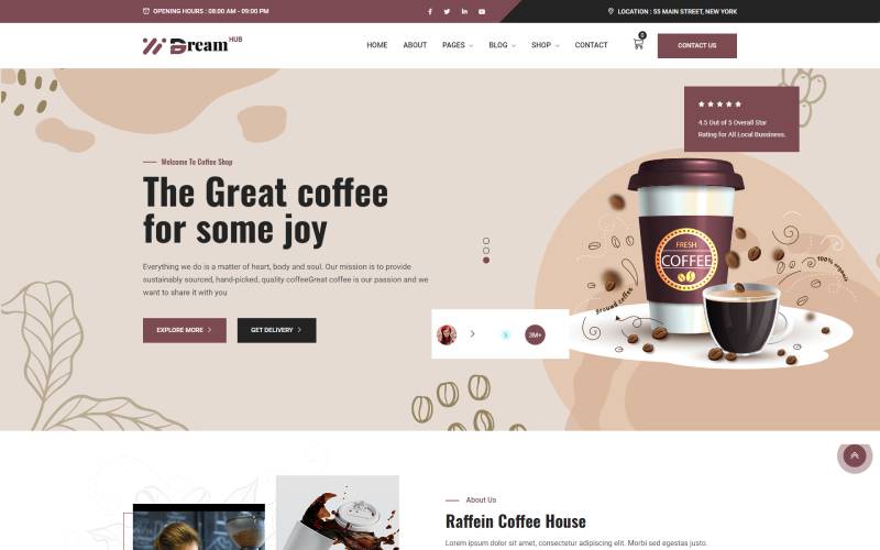 Dreamhub-Coffee-Shop HTML5 Template