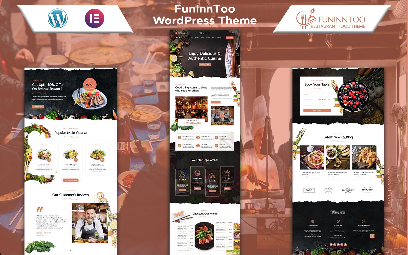 FunInnToo - Food & Restaurant WordPress Theme
