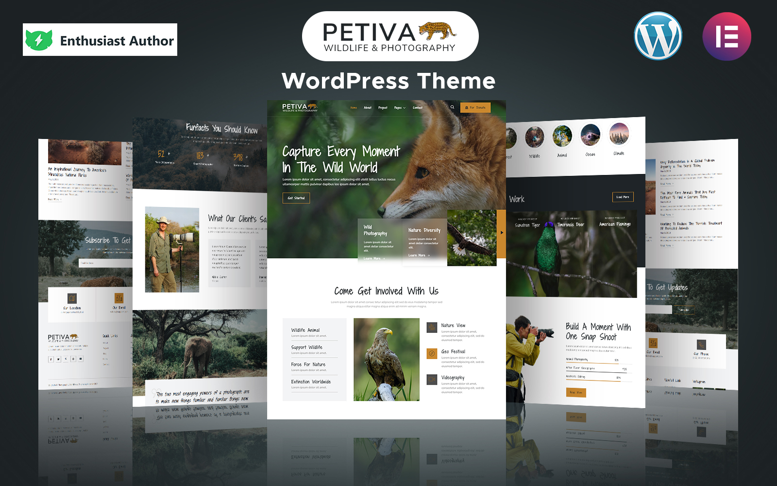 Petiva - Zoo, Wild Life & Photography WordPress Theme