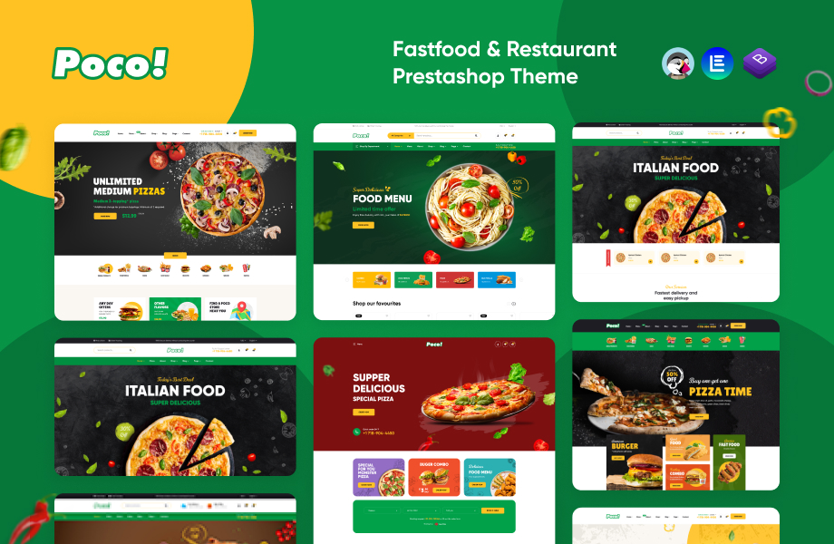 Leo Poco Elementor - Fastfood & Restaurant Prestashop Theme
