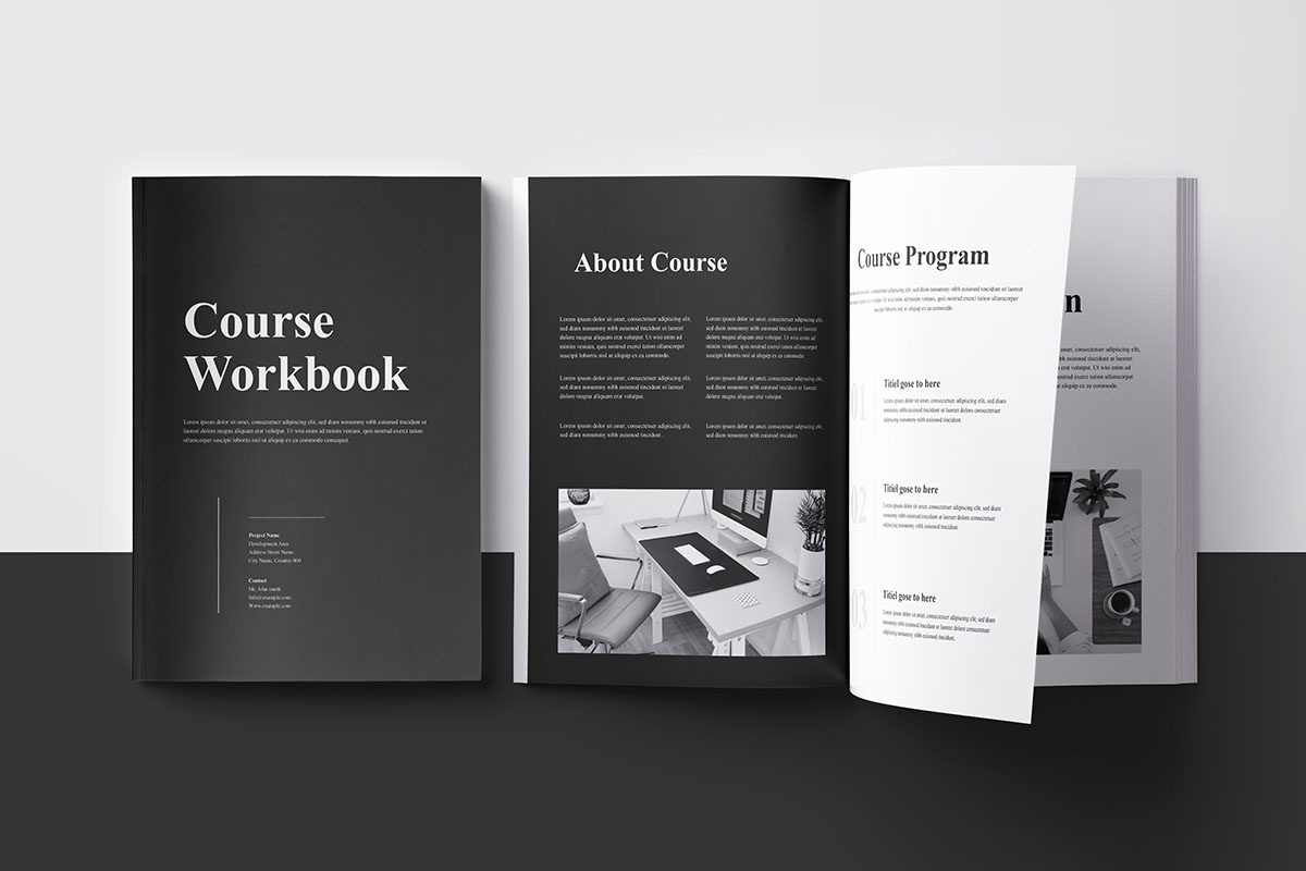 Course Workbook and Course Workbook Brochure Template