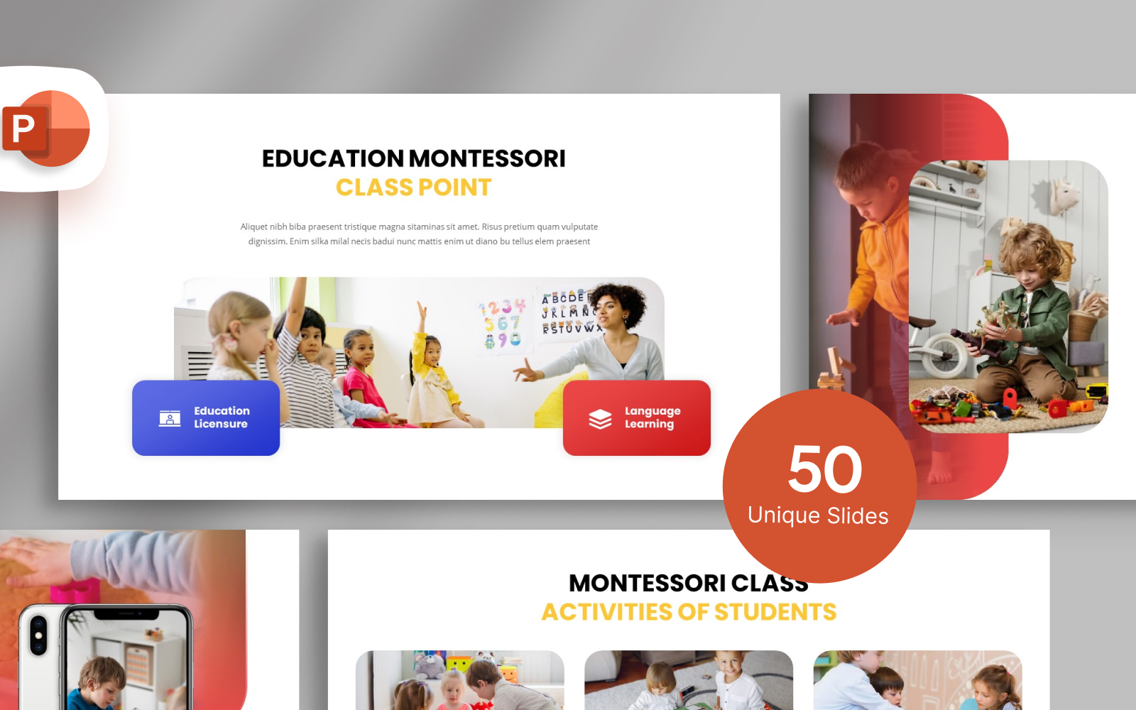 Professional Montessori Class Presentation Template