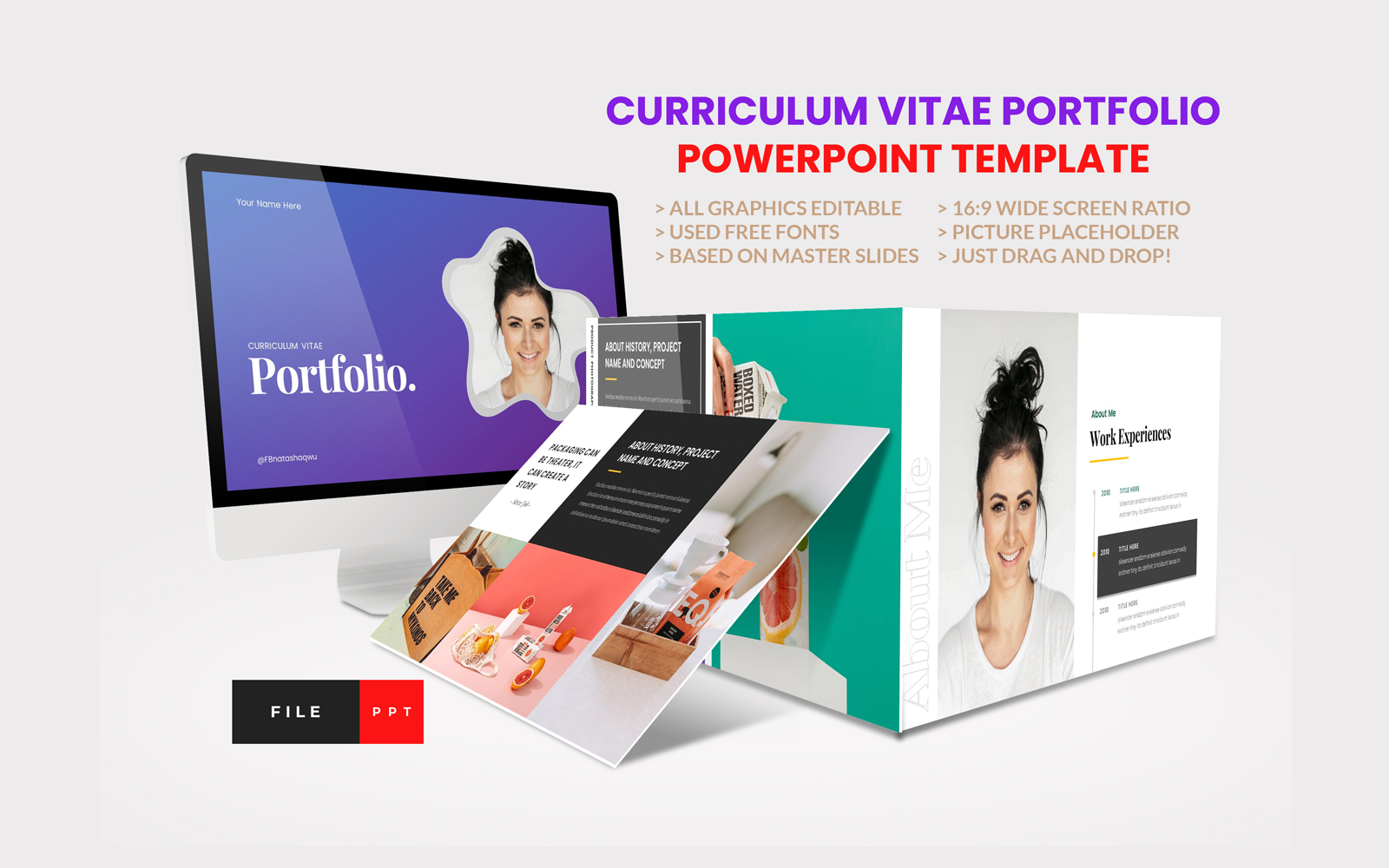 Curriculum Vitae Portfolio powerpoint Template