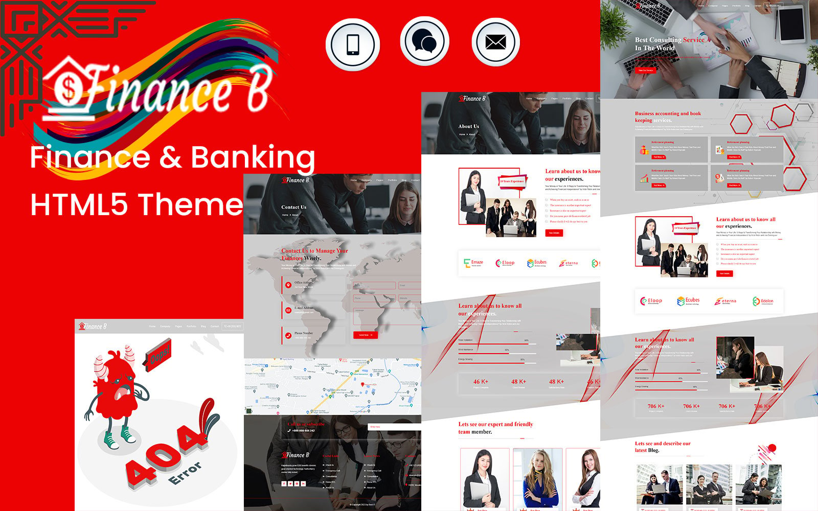 Finance-B Finance and Banking HTML5 Template