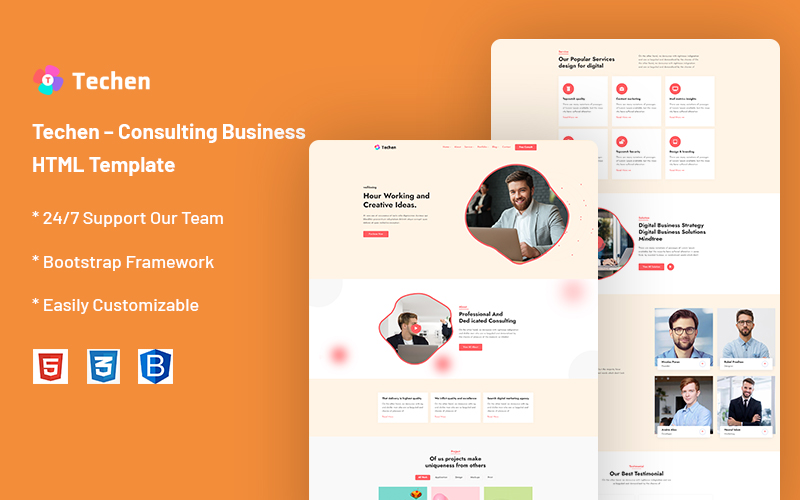 Techen – Consulting Business Website Template