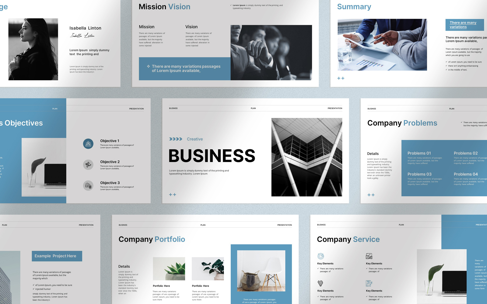 The Business Plan Presentation Template Layout