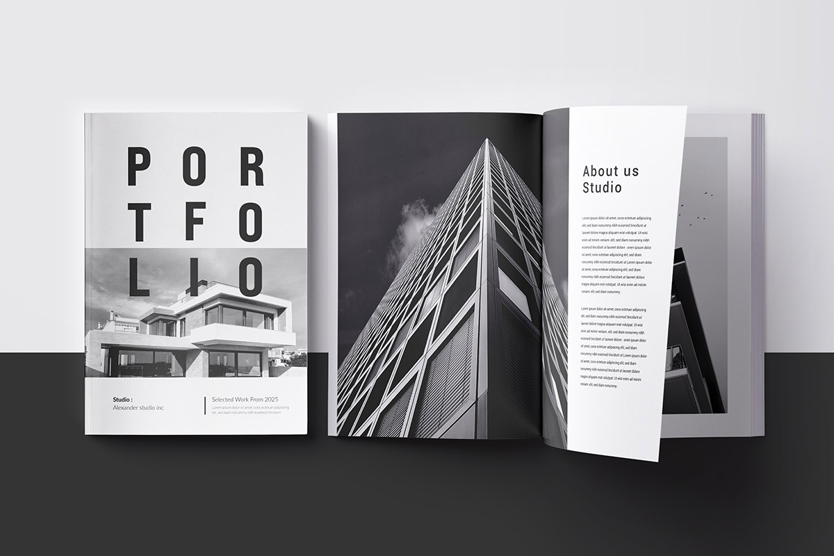 Minimal Architecture Portfolio Layout Design