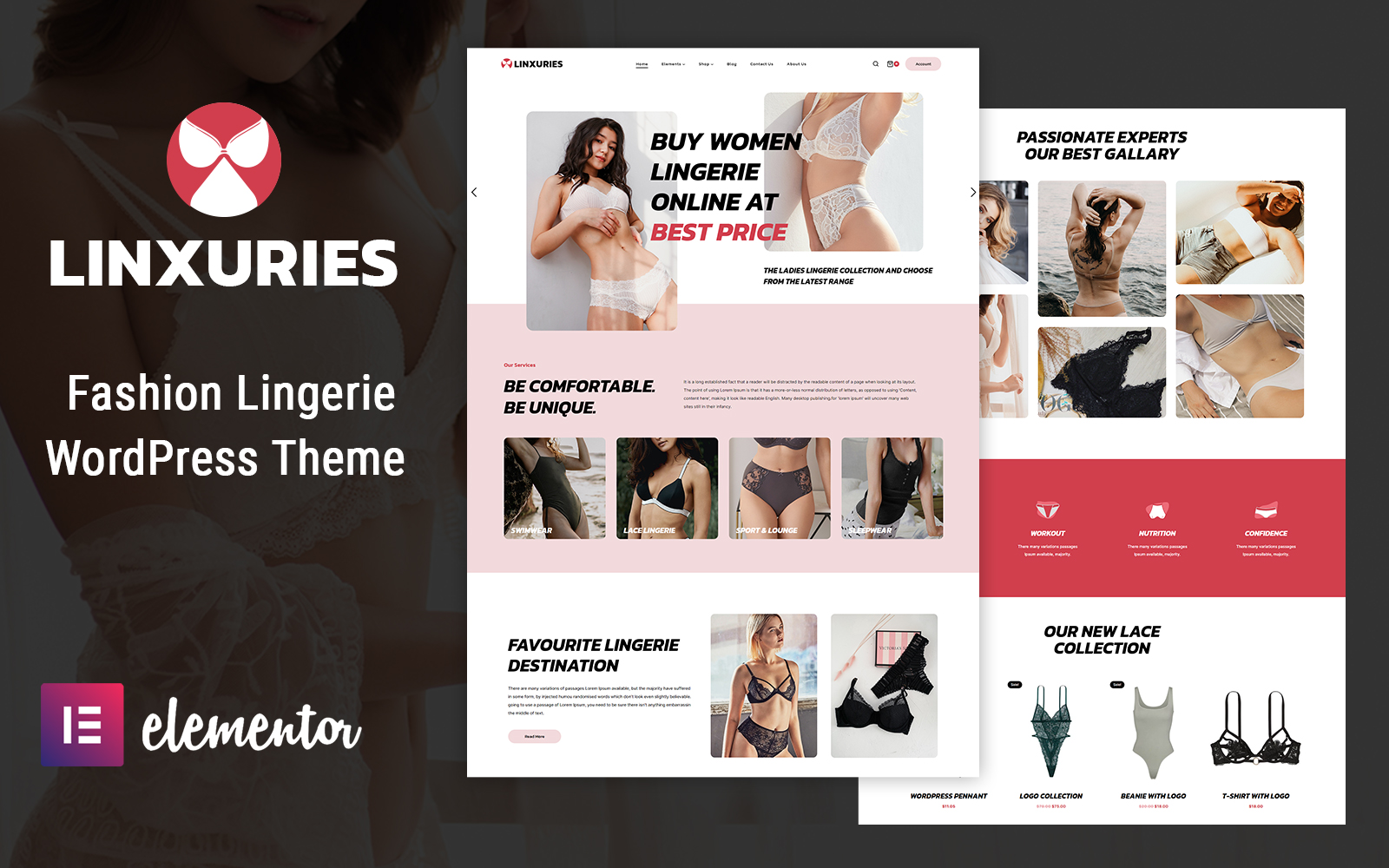 Linxuries - Lingerie and Bikini WordPress Theme