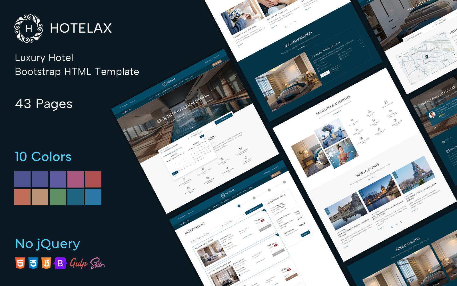 Hotelax - Luxury Hotel Bootstrap HTML Template