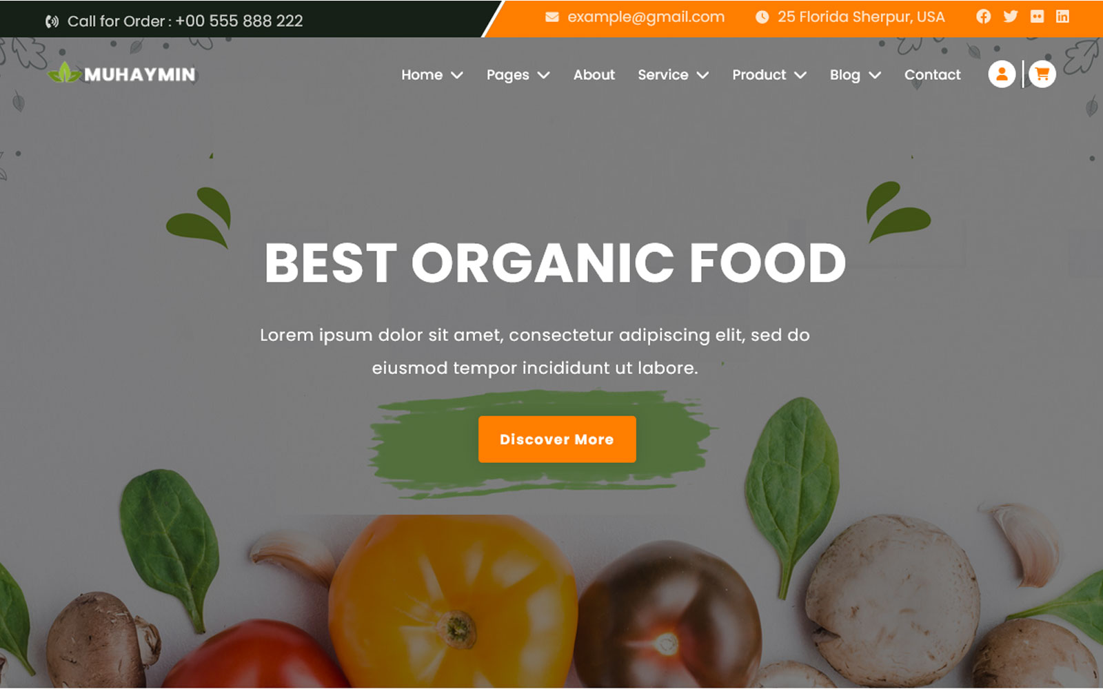 Muhaymin - Organic Farm & Store HTML5 Website Template