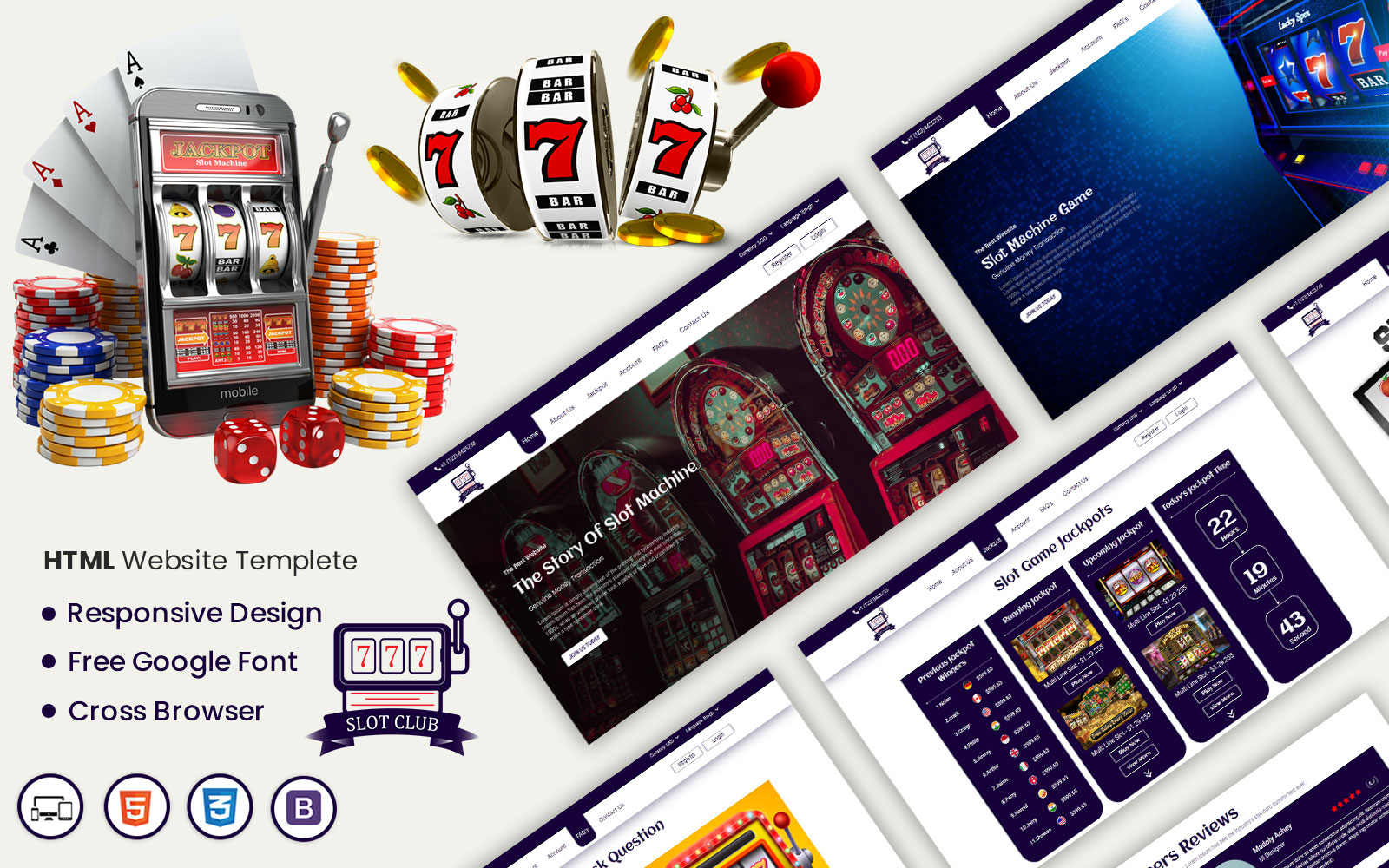 SlotClub - Premium HTML Template for Slot Machine Gaming Sites