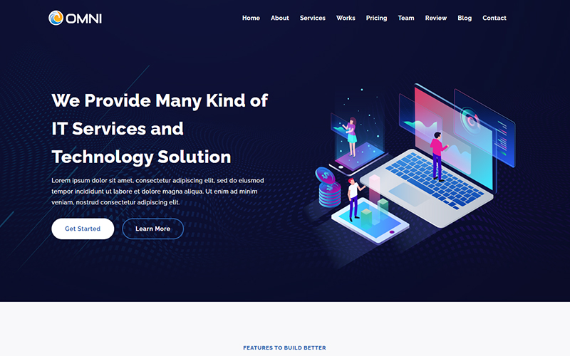 Omni - IT Solutions & Business Services Landing Page Template