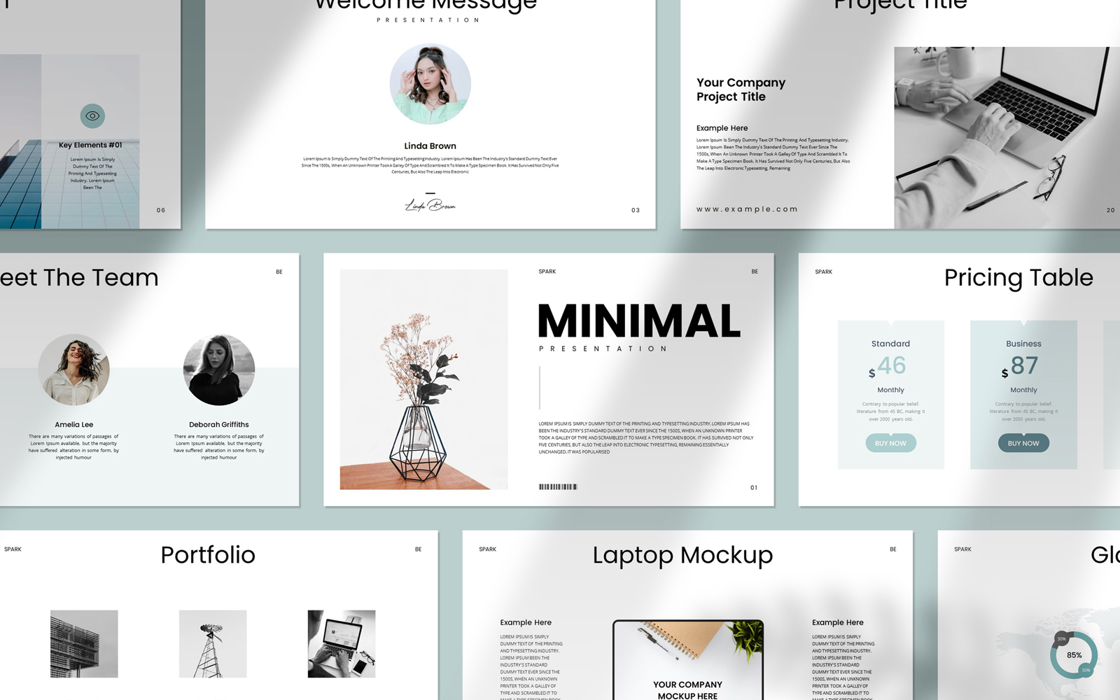 Minimal Clean Presentation Template Layout